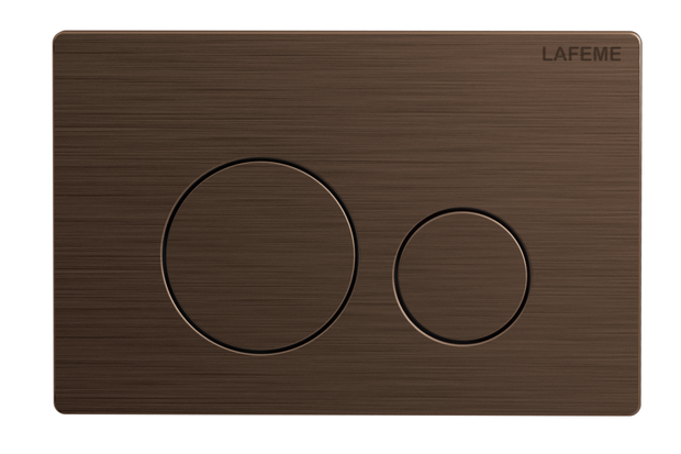 Lafeme Autolux Extra Height Rimless Inwall Cistern Floor Pan Smart Toilet flush plate in Brushed Bronze