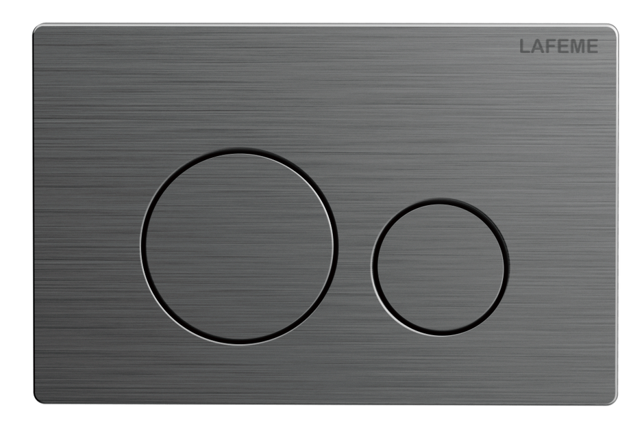 Lafeme Autolux Extra Height Rimless Inwall Cistern Floor Pan Smart Toilet flush plate in Gun Metal