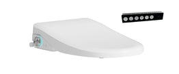 Lafeme Catania Standard smart bidet seat with remote controller on white background