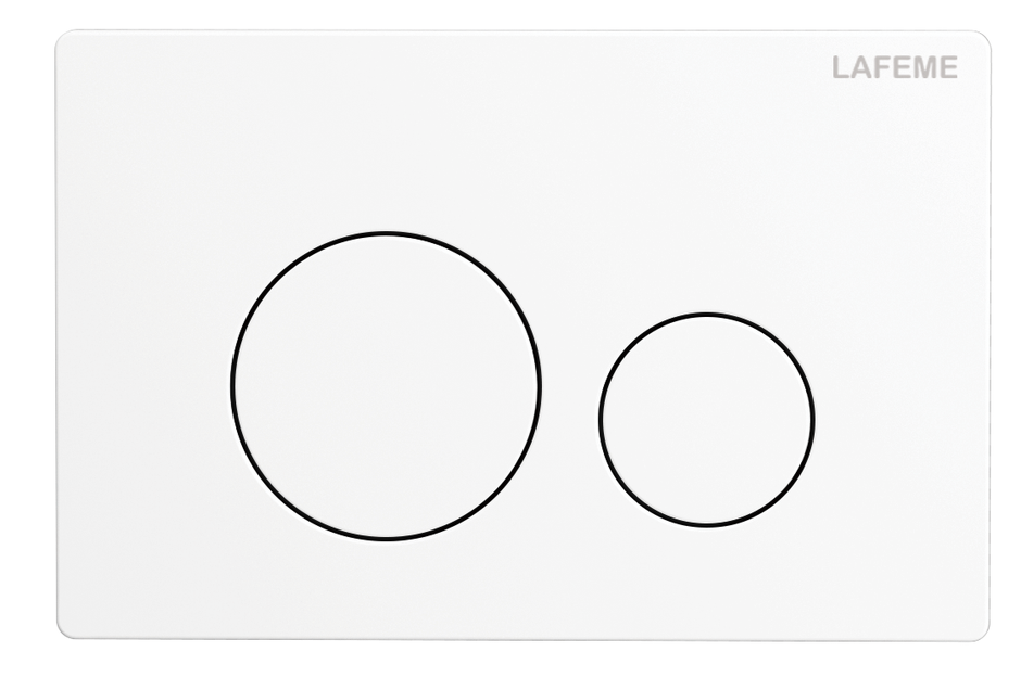 Lafeme Crawford Rimless Inwall Cistern Floor Pan Smart Toilet flush plate in Matte White