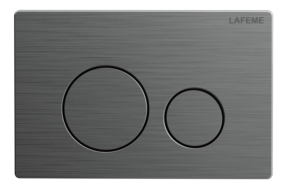 Lafeme Sesto Rimless Inwall Cistern Wall Hung Smart Toilet flush plate in Gun Metal