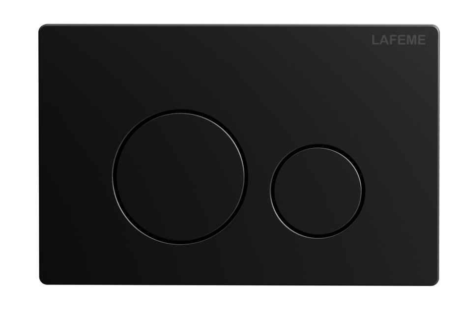 Lafeme Sesto Rimless Inwall Cistern Wall Hung Smart Toilet flush plate in Matte Black