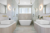 Round Shower Rose 200mm - PVD Tiger Bronze