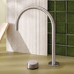 Vivid Slimline Hob Sink Mixer Brushed Nickel 220mm