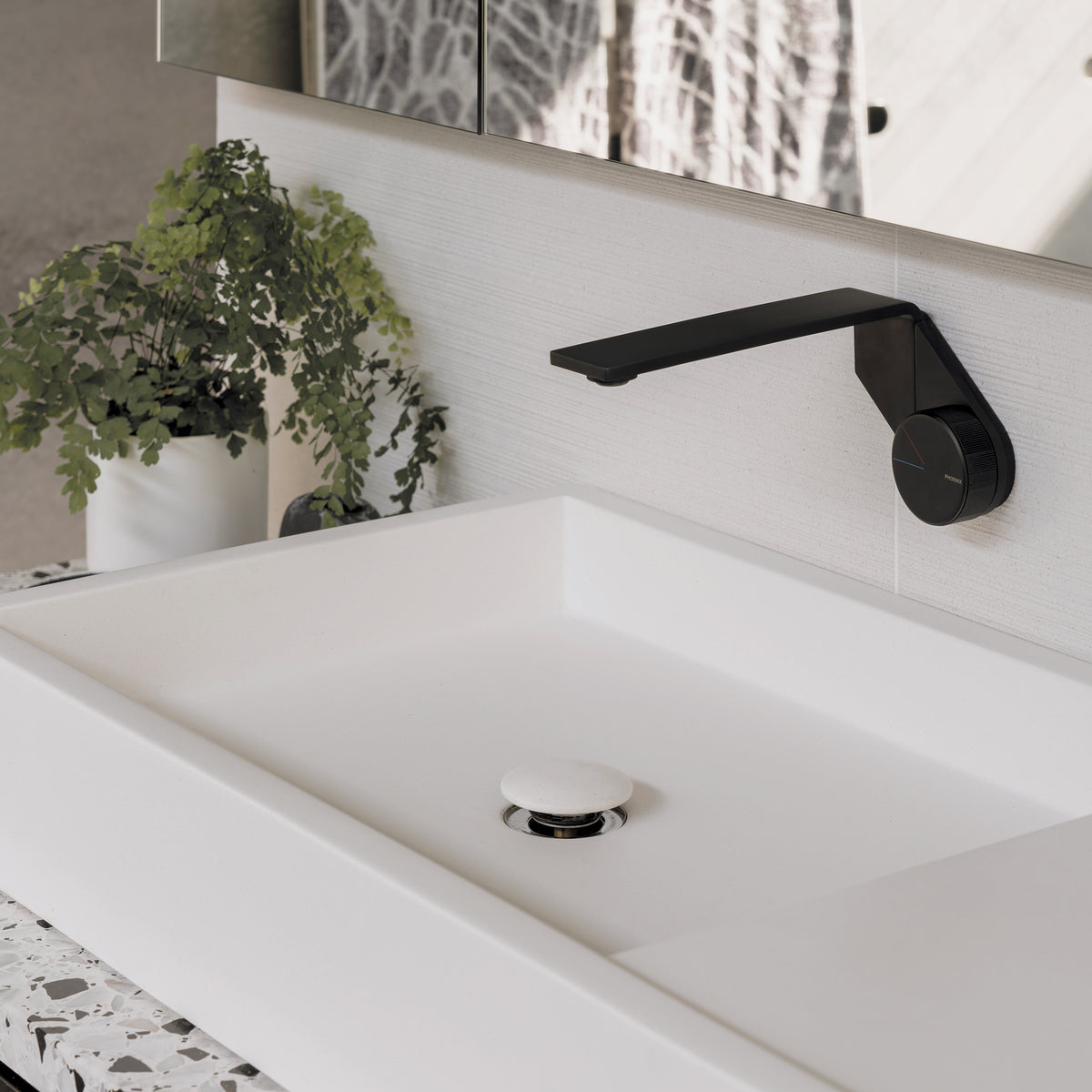 Phoenix Axia Wall Basin/Bath Mixer Set 200mm