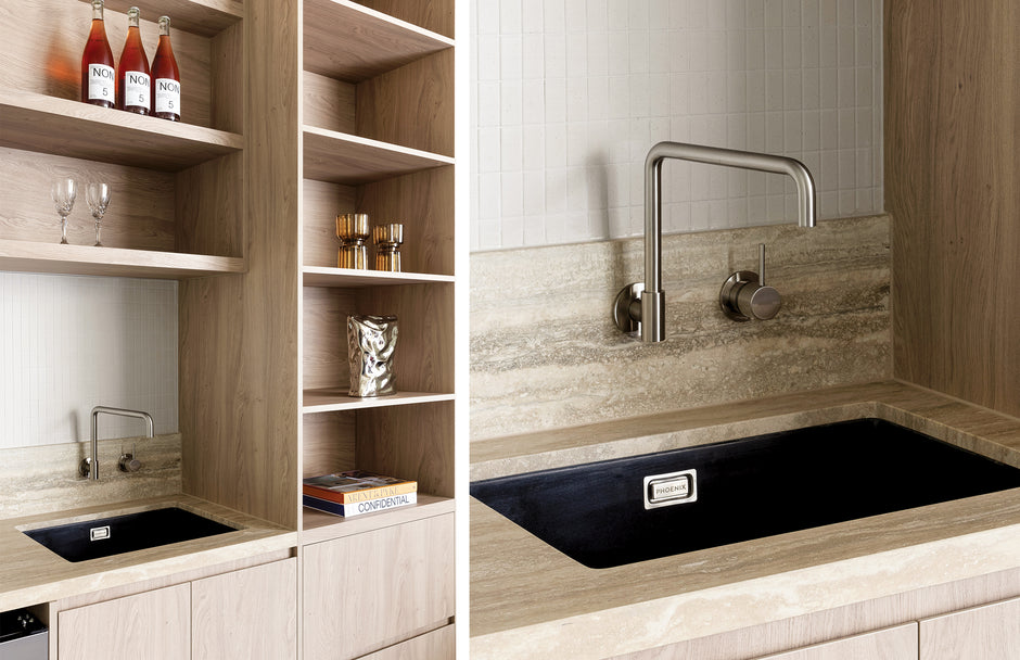 Phoenix 5000 Series Large Single Bowl Sink, Matte White undermount basin