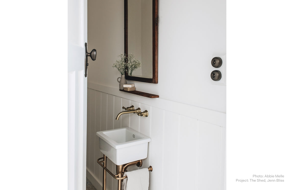 Cromford Wall Basin/Bath Set 180mm