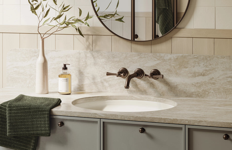 Cromford Wall Basin/Bath Set 180mm