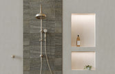 Cromford Twin Shower 210mm Rose