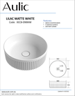Lilac Matte White Basin