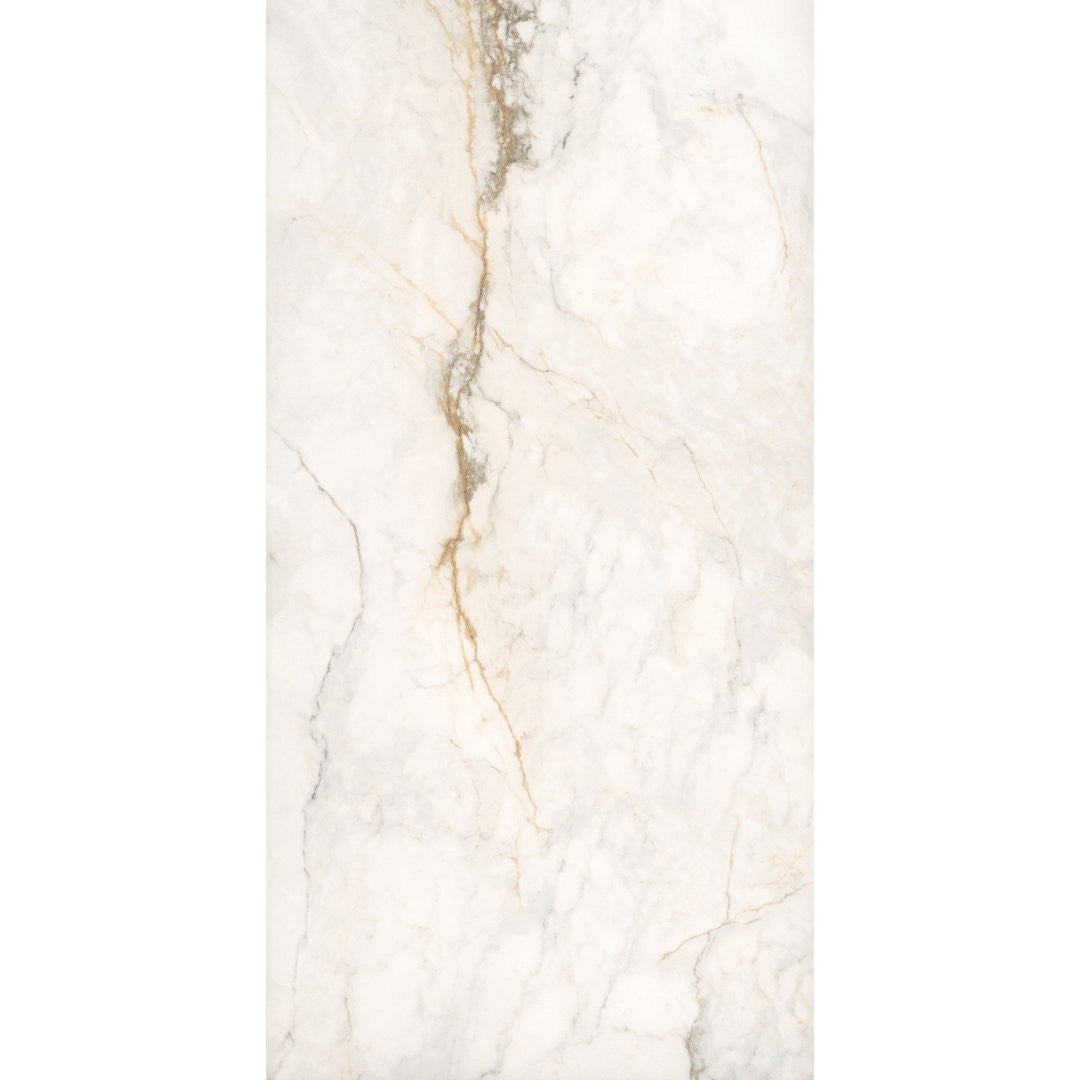 Luna Gold Polished Marble Look Porcelain Tiles 600x1200mm tile