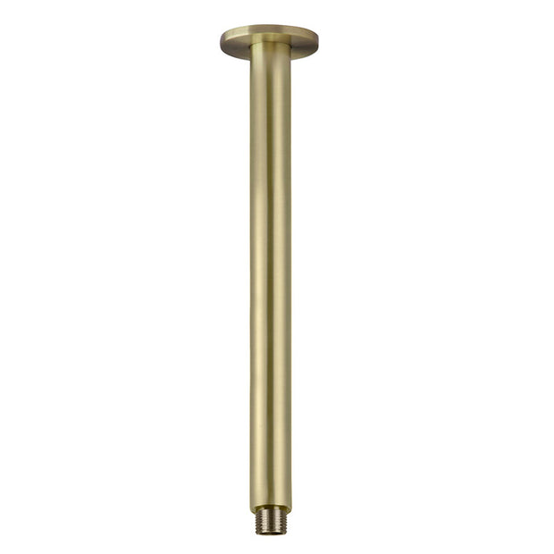 Round Ceiling Shower Arm 300mm Gold