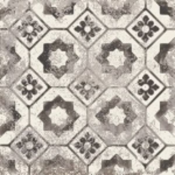 Maioliche Cementine 10 Nera Patterned Matt Porcelain Tiles 200x200mm tile