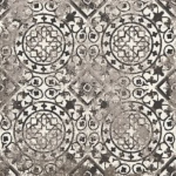 Maioliche Cementine 9 Nera Patterned Matt Porcelain Tiles 200x200mm tile