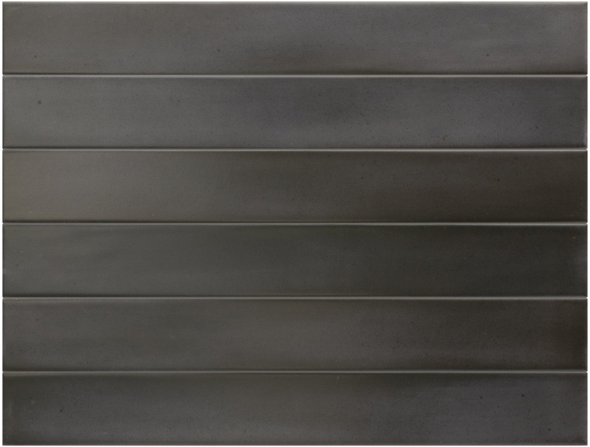 Massimo Dark Black Satin Ceramic Subway Tiles tile