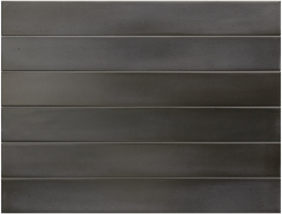Massimo Dark Black Satin Ceramic Subway Tiles tile