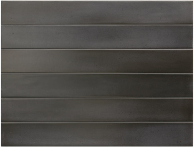 Massimo Dark Black Satin Ceramic Subway Tiles tile