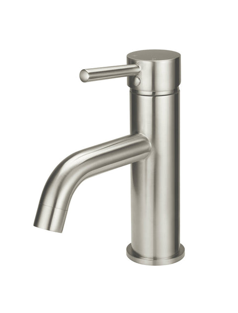 Meir Round Basin Mixer Curved, PVD Brushed Nickel