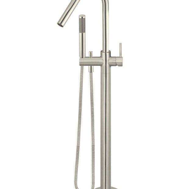 Round Freestanding Bath Spout and Hand Shower