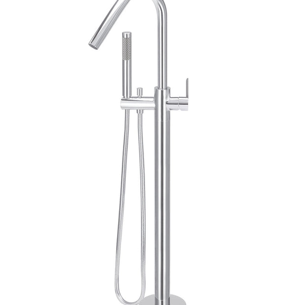 Round Paddle Freestanding Bath Spout and Hand Shower