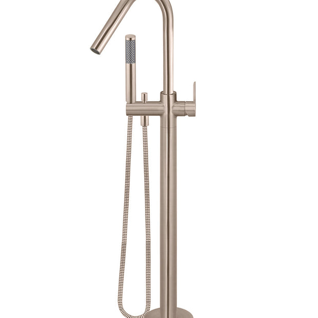 Round Paddle Freestanding Bath Spout and Hand Shower