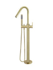 Round Paddle Freestanding Bath Spout and Hand Shower