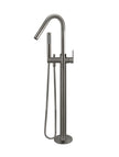 Round Paddle Freestanding Bath Spout and Hand Shower