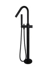 Round Pinless Freestanding Bath Spout and Hand Shower