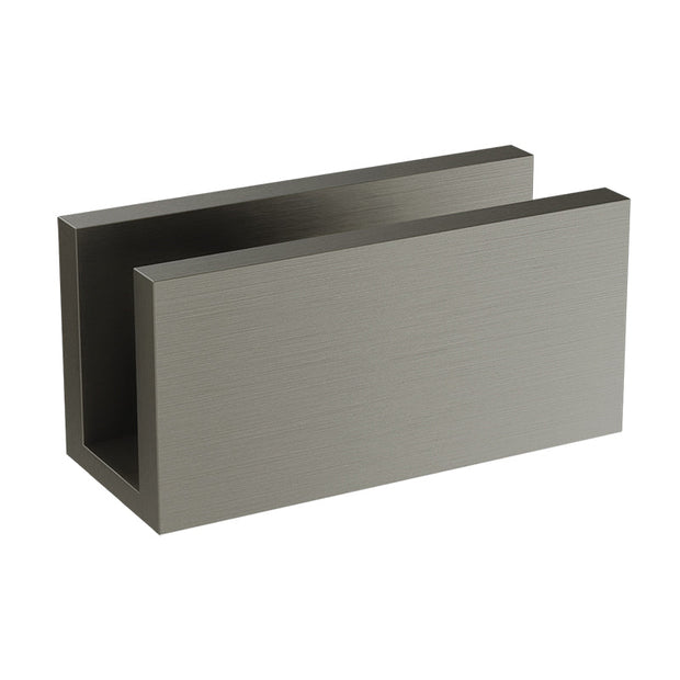 Glass Support U Bracket - Shadow Gunmetal