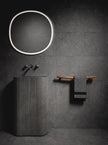 Milano Grey Matt Stone Look Porcelain Tiles 600x600mm in a room setting