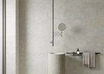 Milano Light Grey Matt Stone Look Porcelain Tiles 600x600mm in a room setting