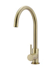 Round Gooseneck Kitchen Mixer Tap - PVD Tiger Bronze