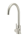Round Gooseneck Kitchen Mixer Tap - PVD Brushed Nickel