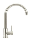 Round Gooseneck Kitchen Mixer Tap - PVD Brushed Nickel
