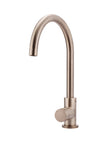 Round Gooseneck Kitchen Mixer Tap with Pinless Handle