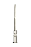Round Piccola Pull Out Kitchen Mixer Tap - PVD Brushed Nickel