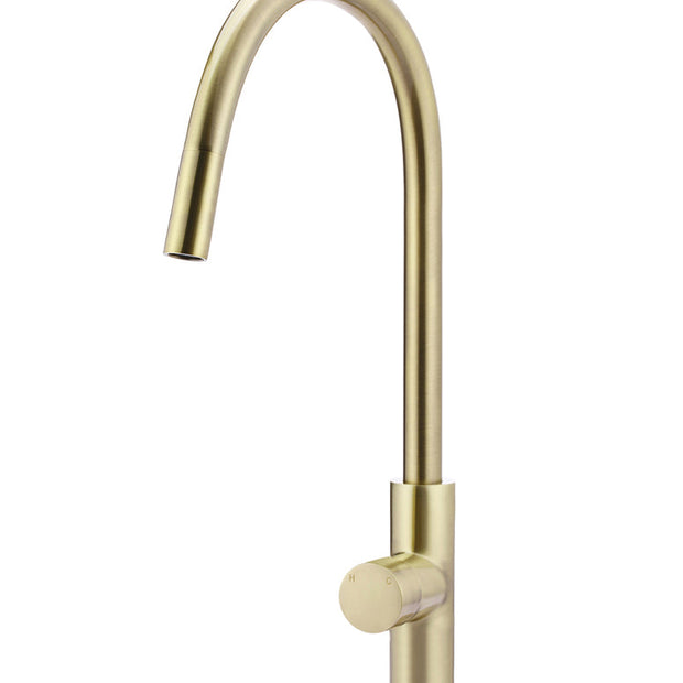 Round Pinless Piccola Pull Out Kitchen Mixer Tap