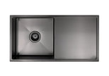 Lavello Kitchen Sink - Single Bowl & Drainboard 840 x 440 - PVD Gunmetal Black