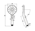 Paddle Hand Shower line drawing