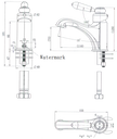 Bordeaux Basin Mixer line drawing