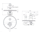 Bordeaux Shower Diverter Mixer line drawing