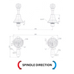 Modern National Bordeaux Wall Tops wall taps line drawing