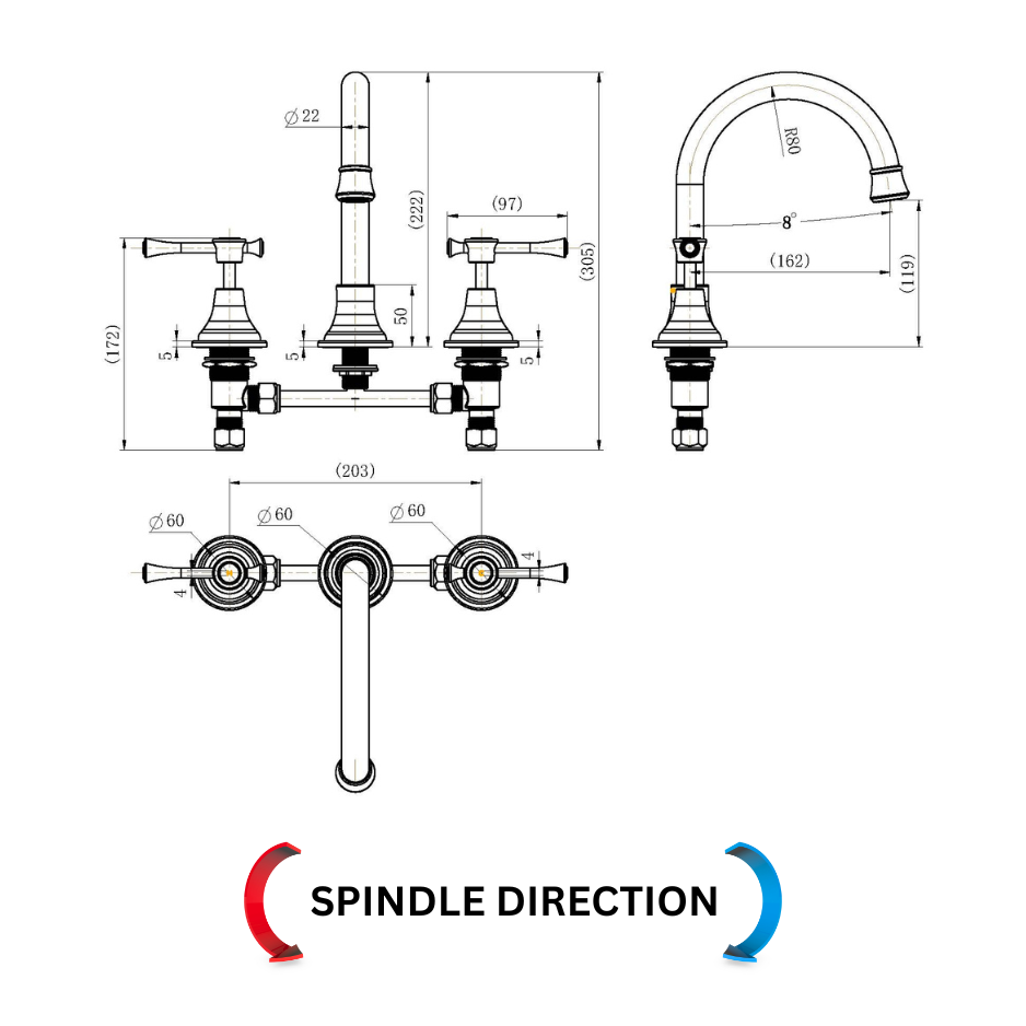 Montpellier Basin Set line drawing