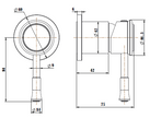 Montpellier Shower Mixer TRIM KIT line drawing