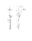 Montpellier Shower Column Set line drawing