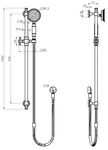 Montpellier Rail Shower line drawing