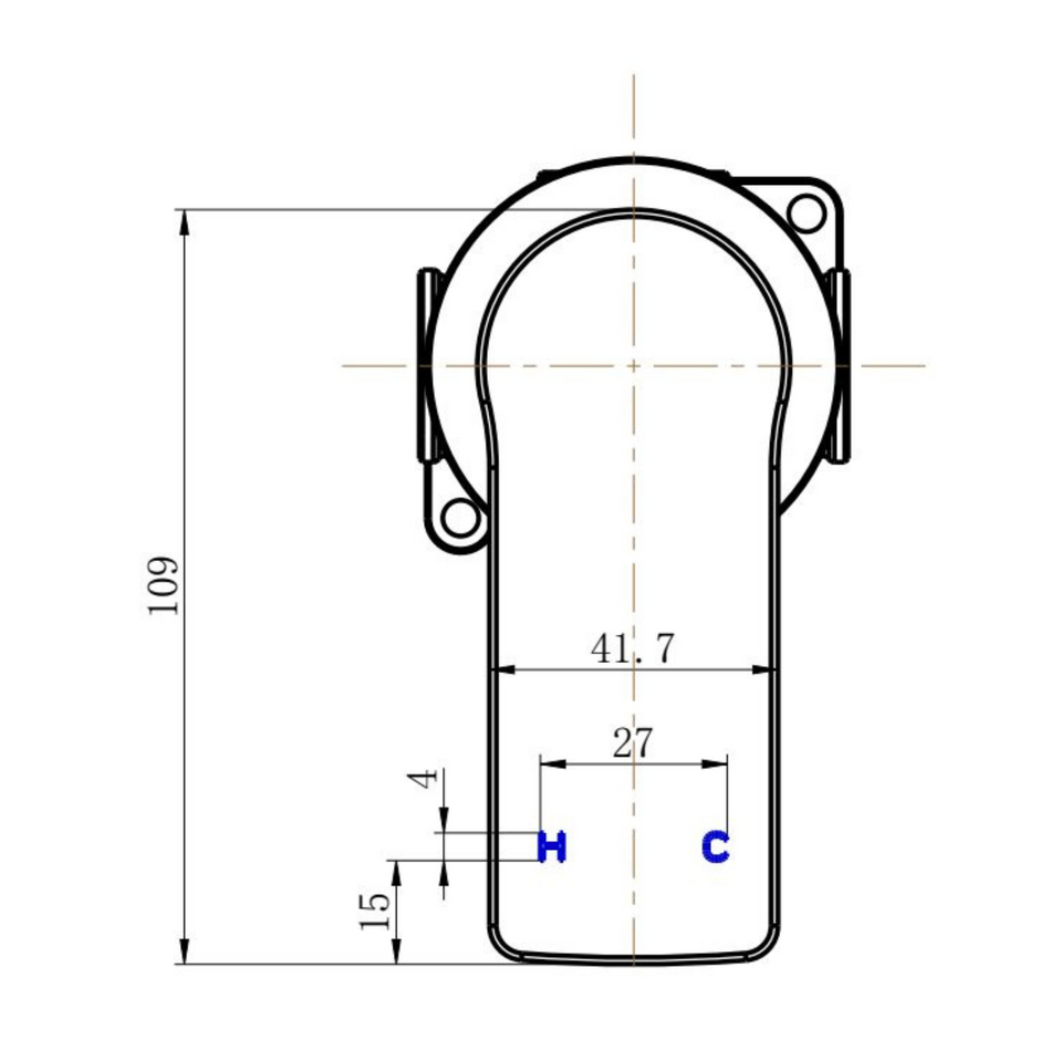 Nova Shower Mixer TRIM KIT line drawing