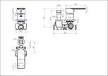 Nova Shower Diverter line drawing