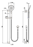 Nova Shower on Rail line drawing