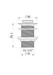 Pop Up Waste 32mm Non-Overflow line drawing